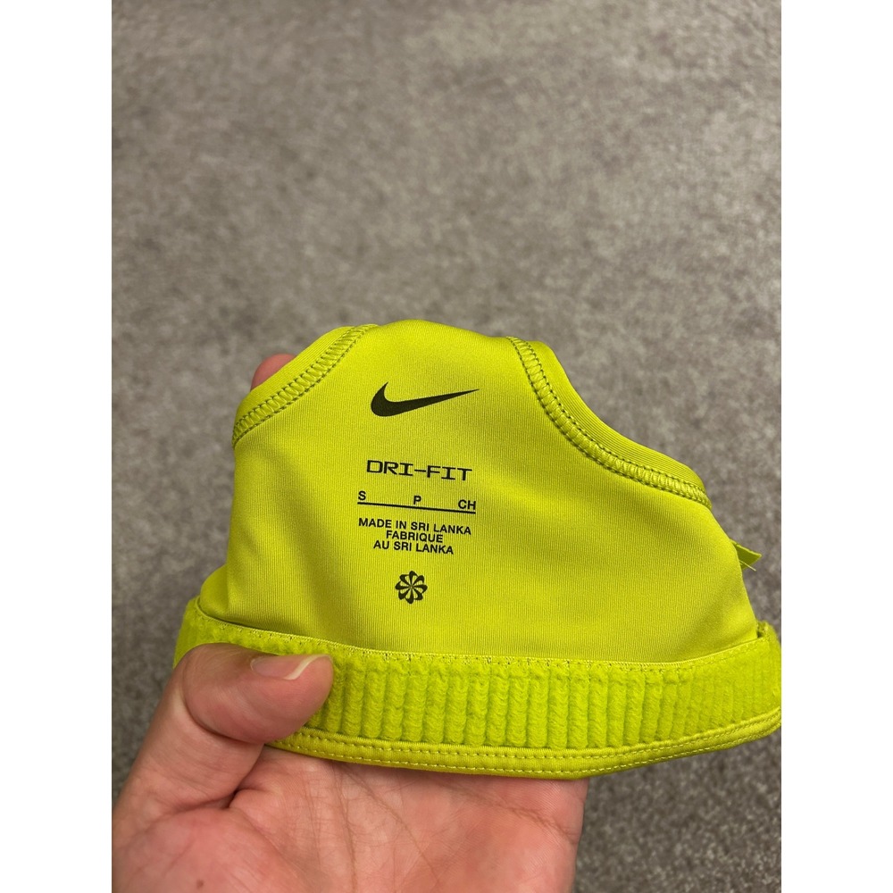 Nike Sports Bra Womens Small Neon Yellow Excellent Dri-FIT Racerback Swoosh - Picture 6 of 6